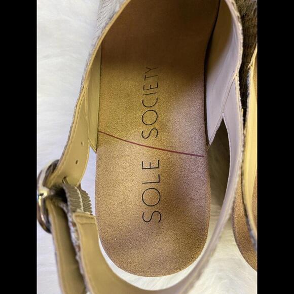 Sole Society Espadrille Slingback Snake-Print Wedge Shoes 8M “So Kellyn” WOMENS - Picture 8 of 12